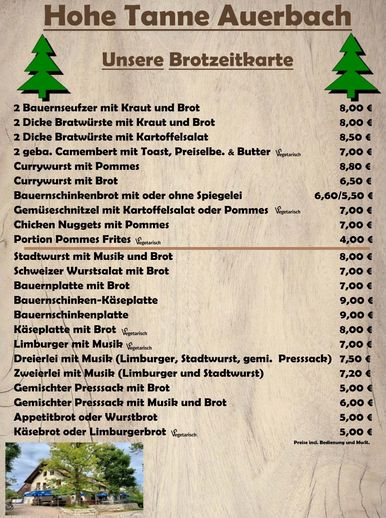 Unsere Brotzeitkarte